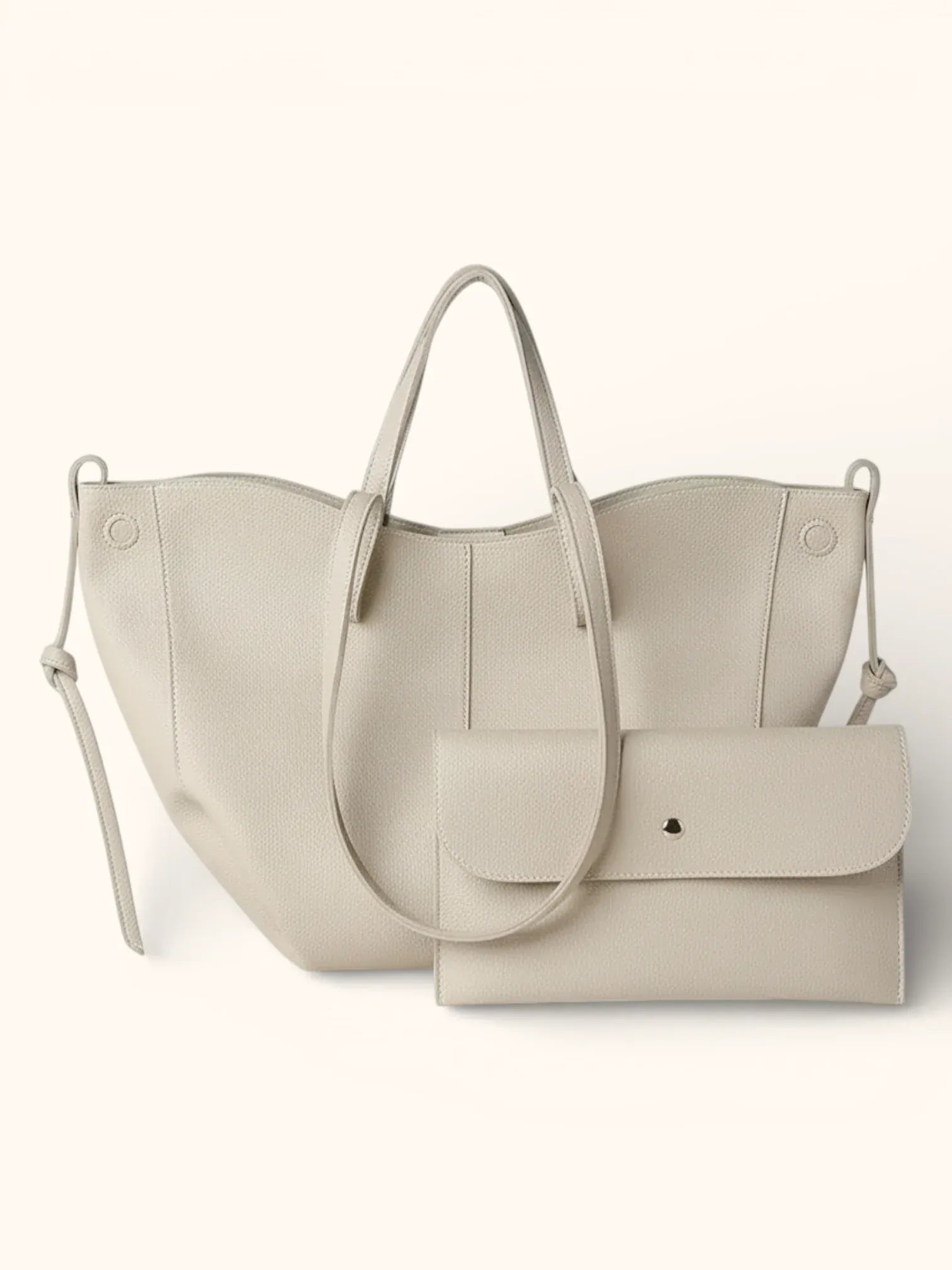 Grand Cabas en Cuir Vegan Blanc