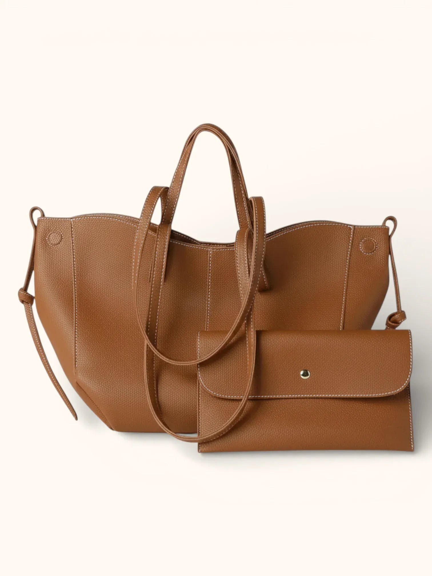 Grand Cabas en Cuir Vegan Marron