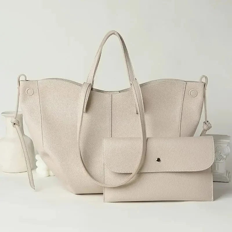 Grand Cabas en Cuir White Big Set