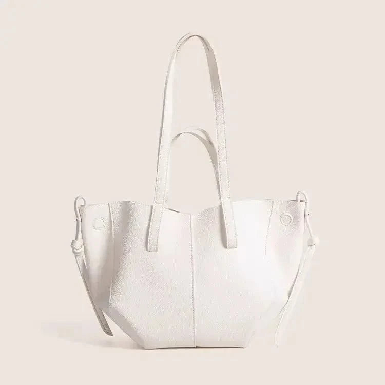 Grand Cabas en Cuir White Small