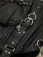 Grand Sac a Main de Cours Y2K Cuir Vegan Noir