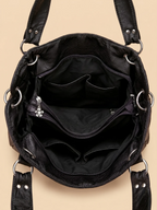 Grand Sac a Main de Cours Y2K Cuir Vegan Noir