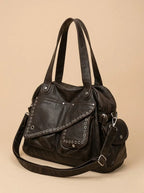 Grand Sac a Main de Cours Y2K Rivet Café