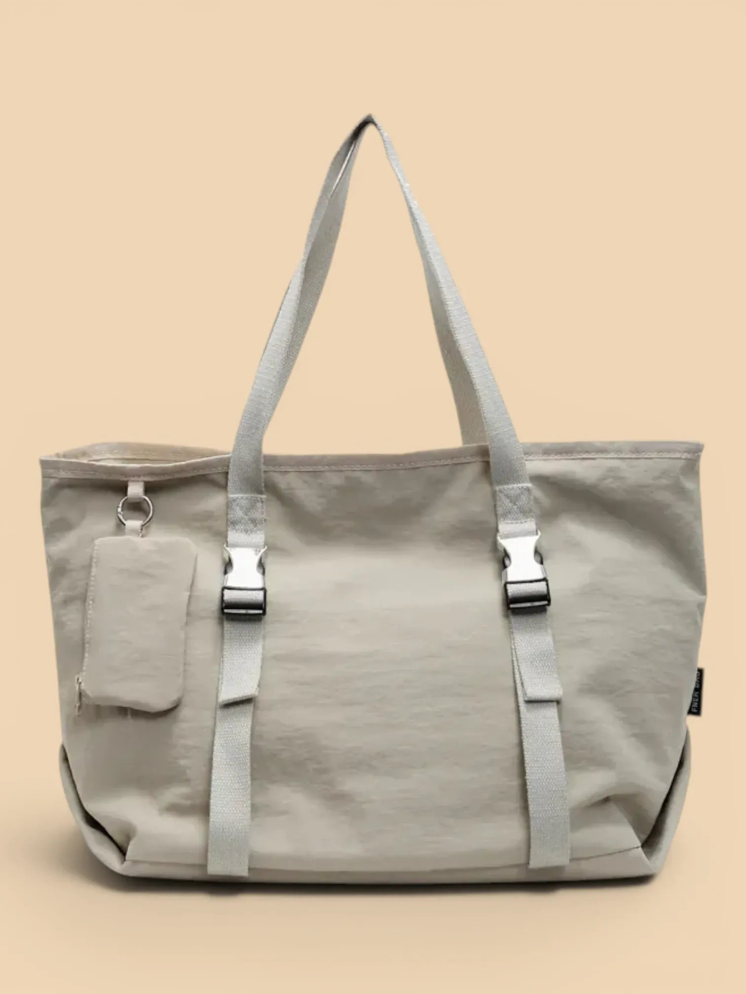 Grand Sac Cabas de Cours en Nylon Clipser Blanc