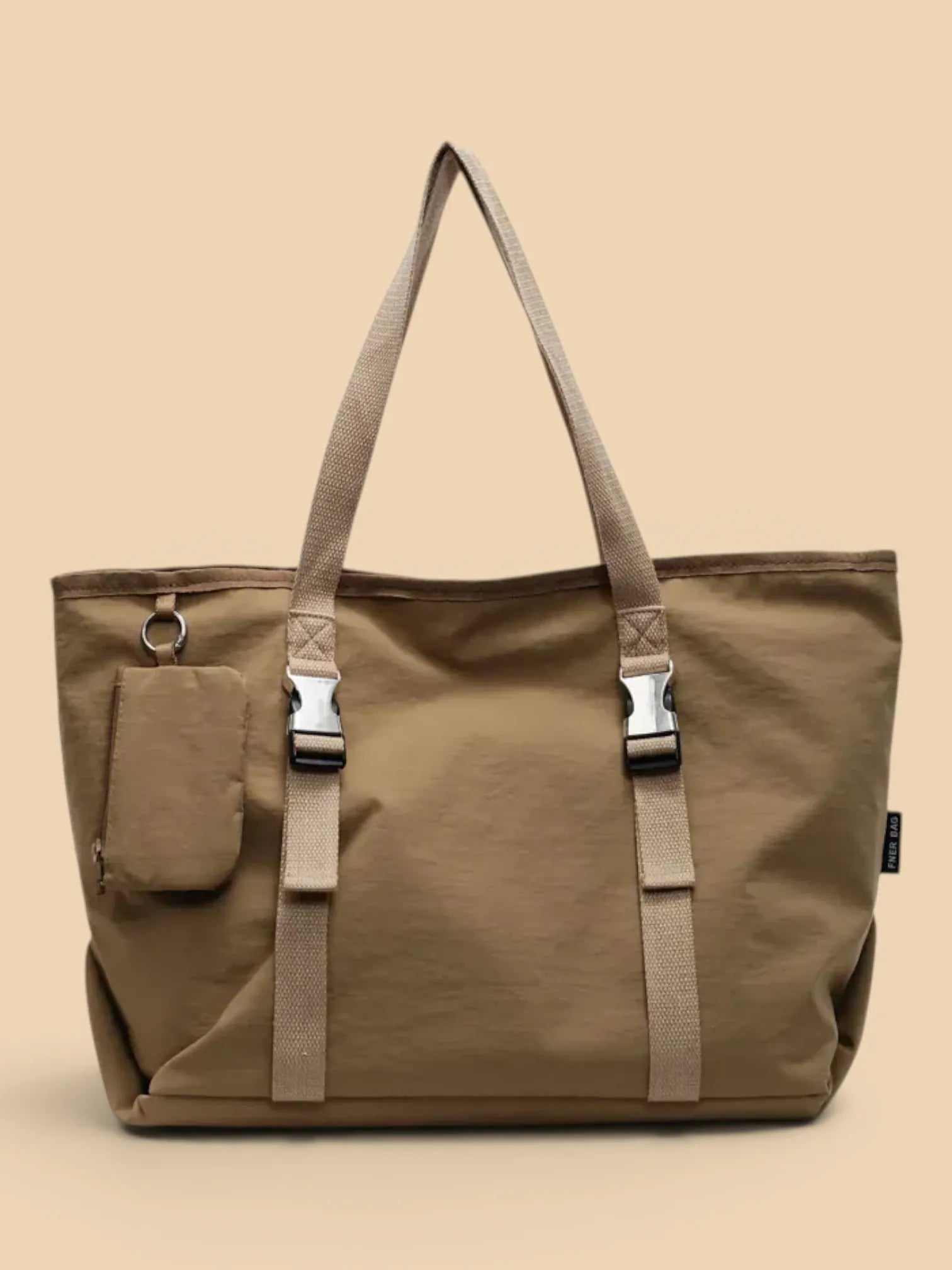 Grand Sac Cabas de Cours en Nylon Clipser Khaki