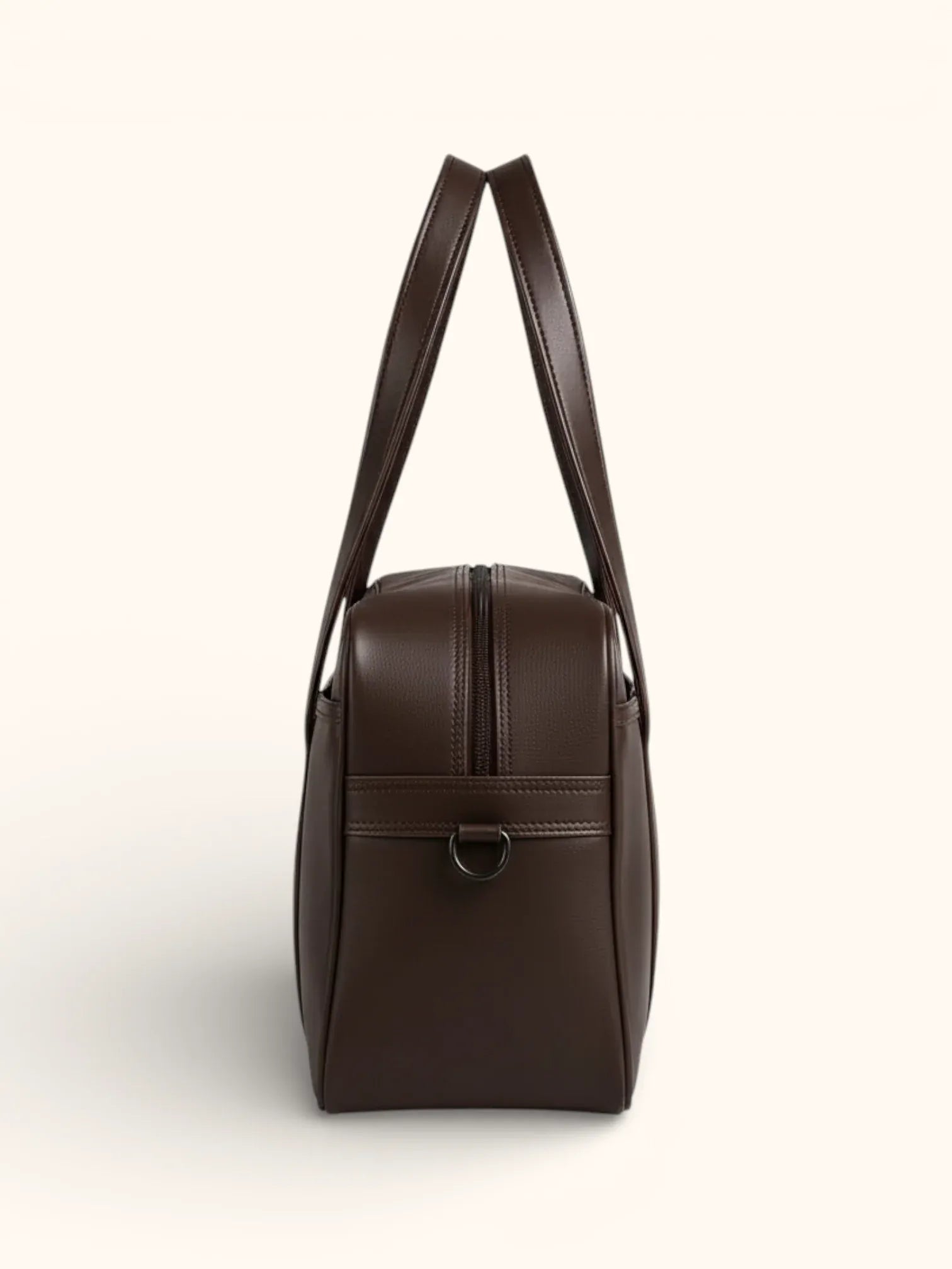 Grand Sac Cabas de Cours en Simili Cuir Marron