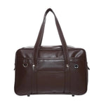 Grand Sac Cabas de Cours en Simili Cuir Café