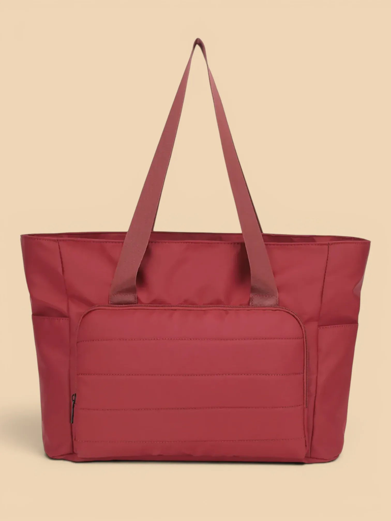 Grand Sac Cabas en Nylon Rouge