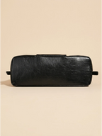 Grand Sac Cabas Retro Lisse Noir