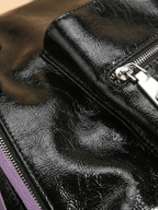 Grand Sac Cabas Retro Lisse Noir