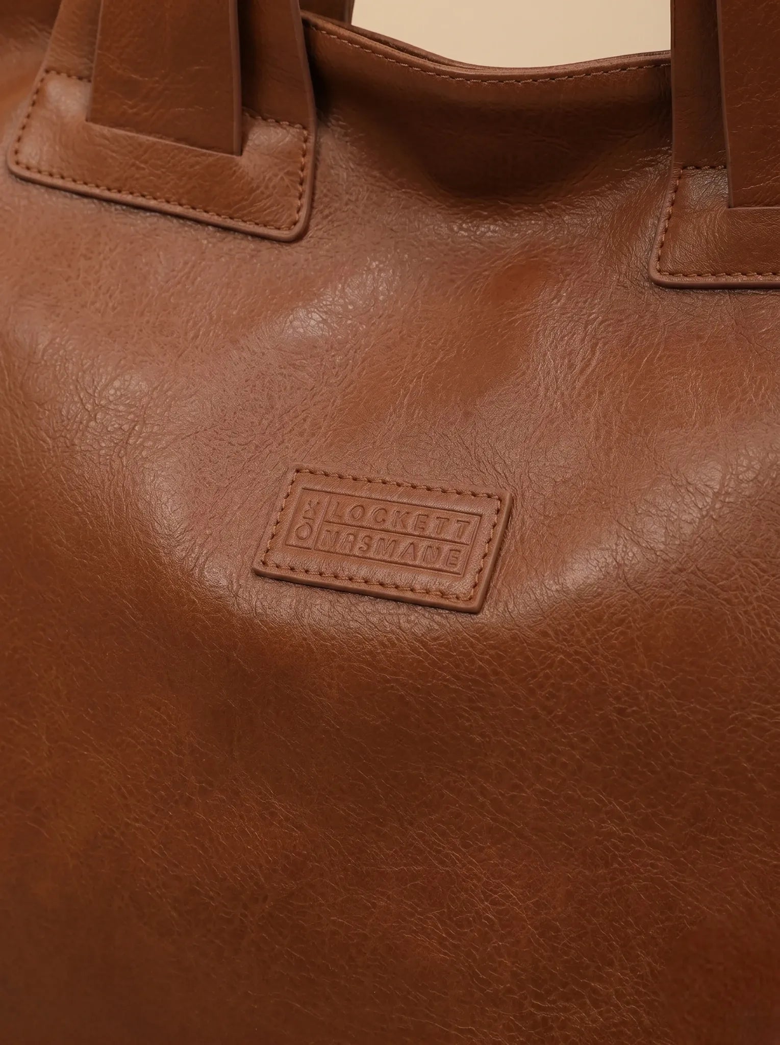 Grand Sac Cabas Souple en Cuir Vegan Marron