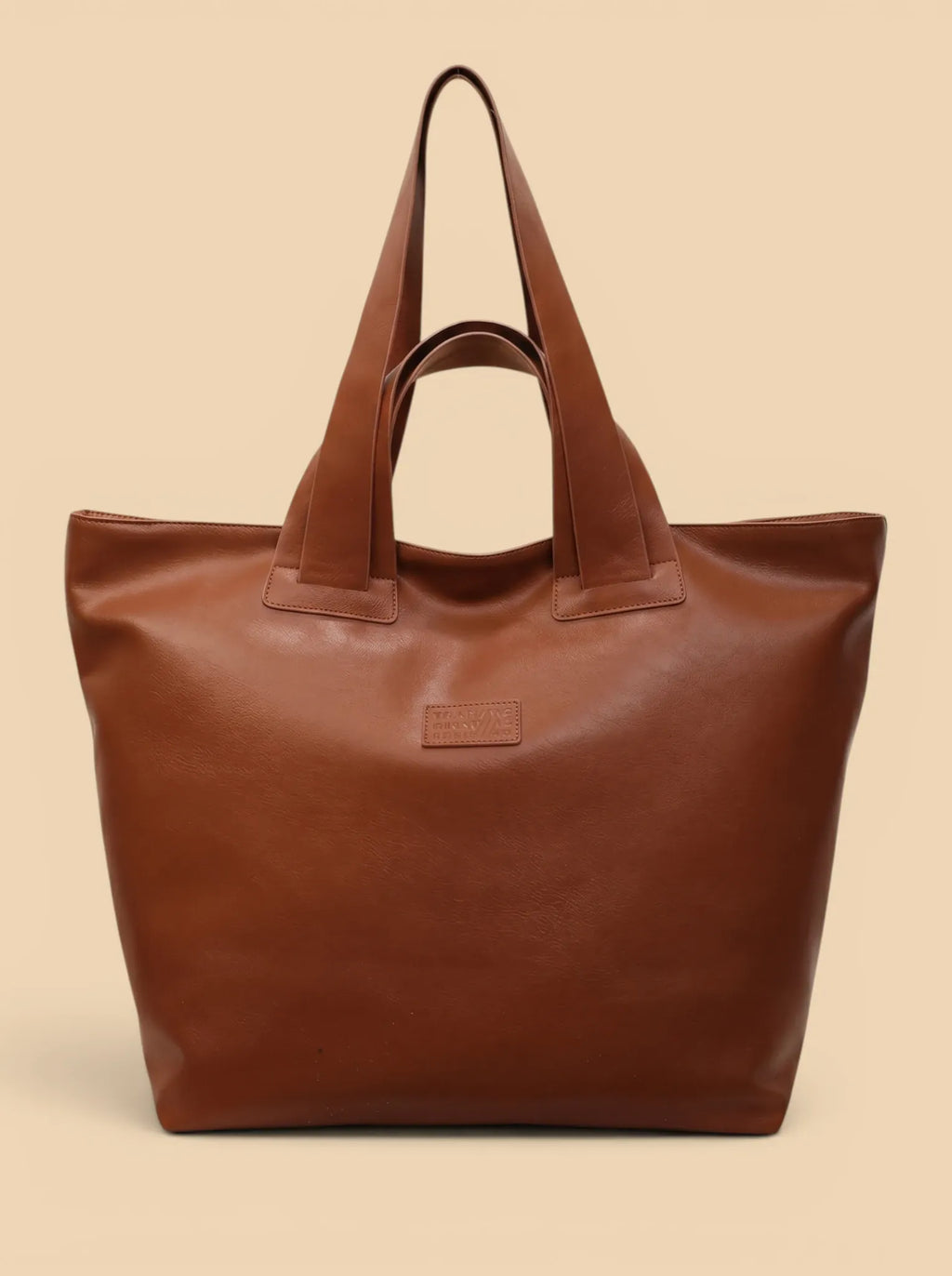 Grand Sac Cabas Souple en Cuir Vegan Marron