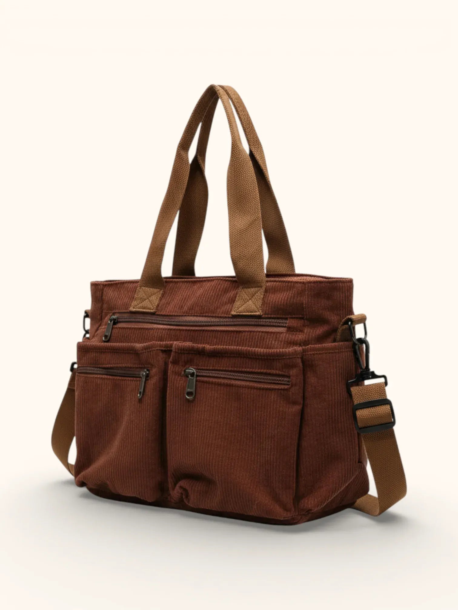 Grand Sac de Cour en Velours Marron