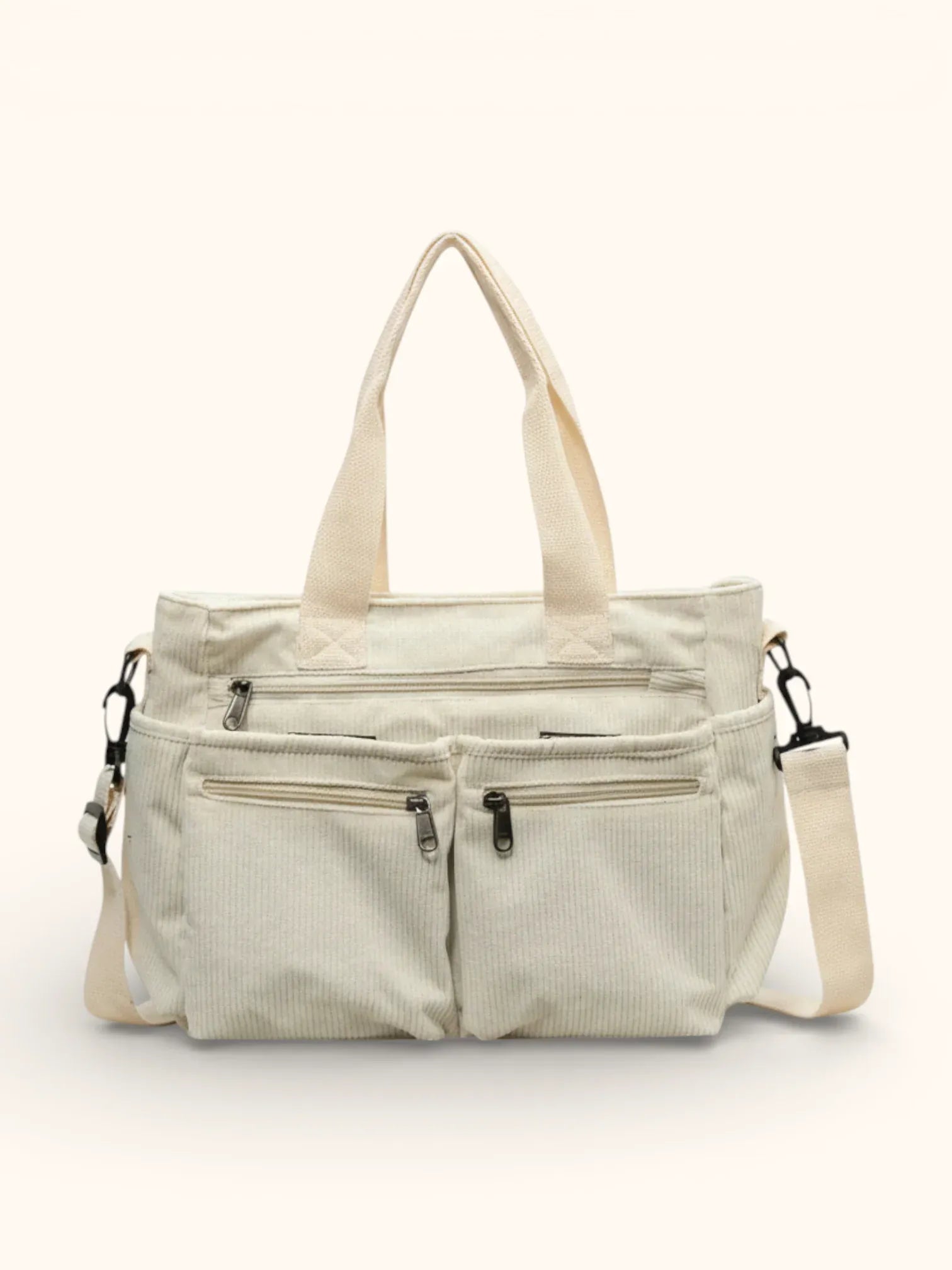 Grand Sac de Cour en Velours Beige