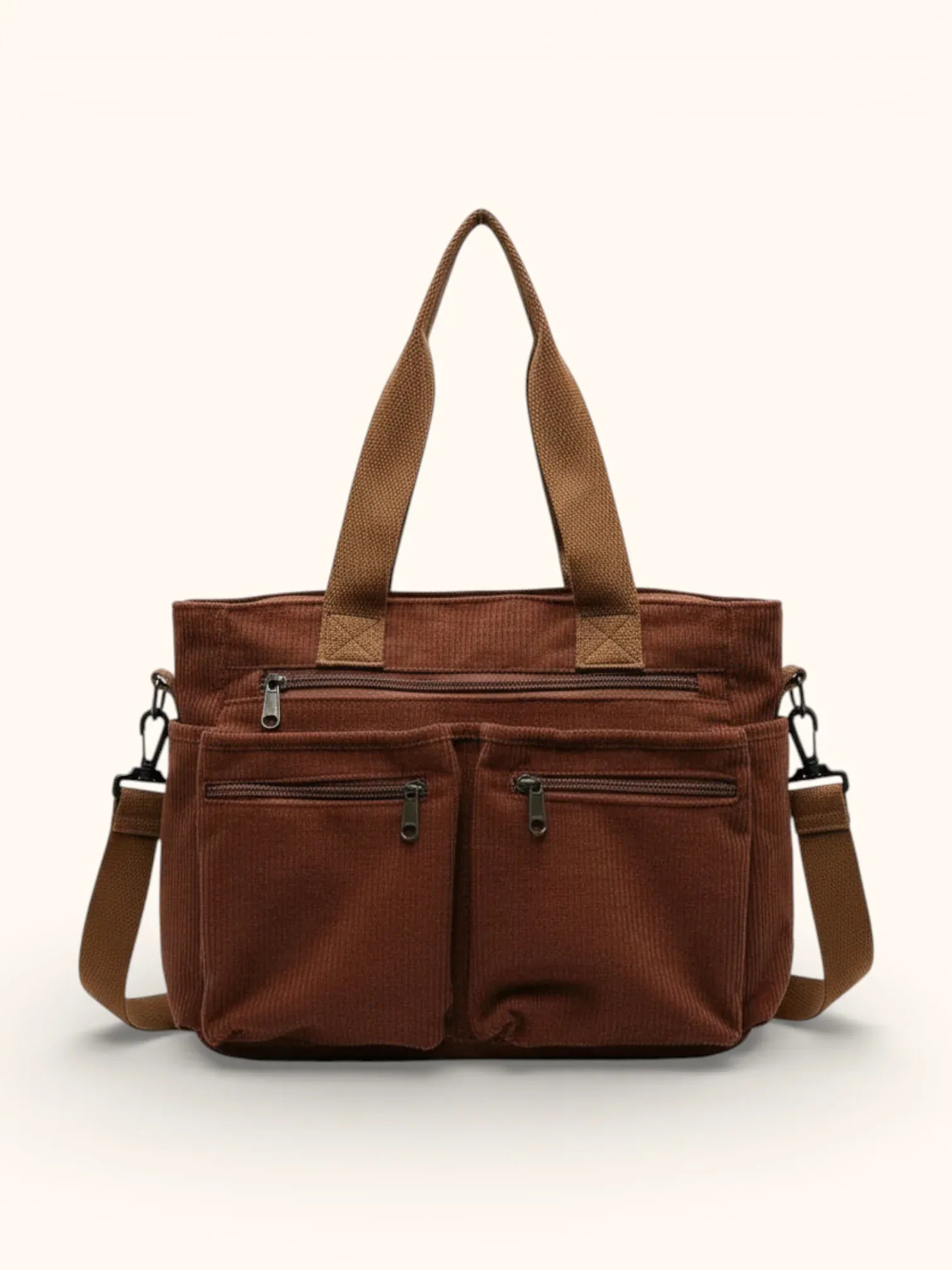 Grand Sac de Cour en Velours Marron