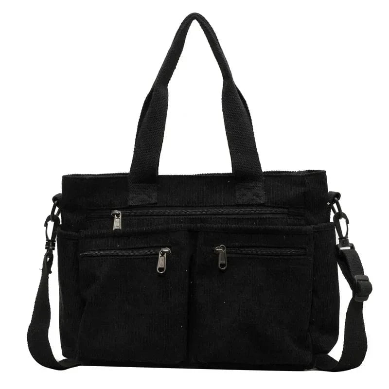 Grand Sac de Cour en Velours Noir