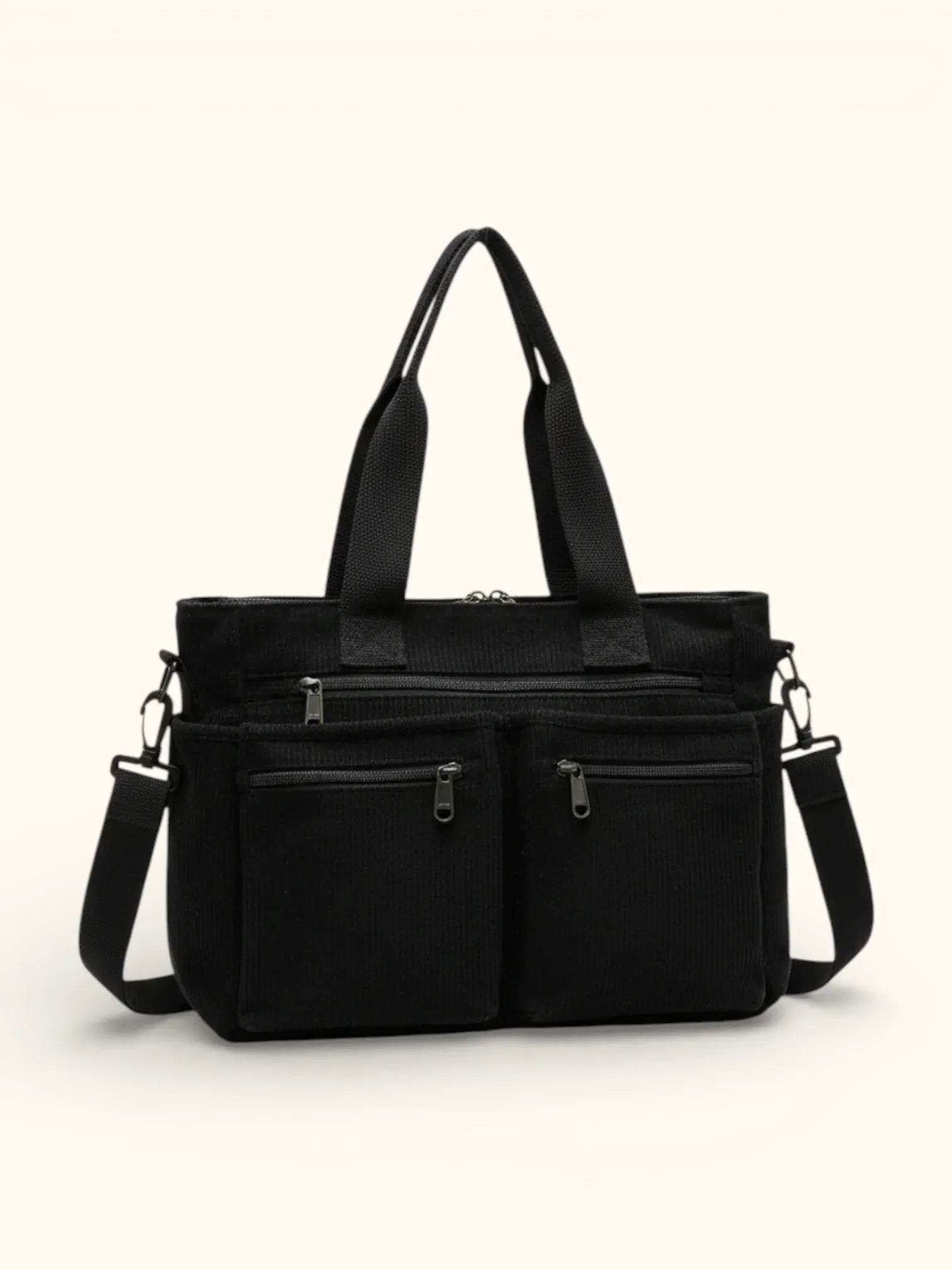 Grand Sac de Cour en Velours Noir