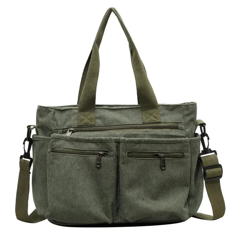 Grand Sac de Cour en Velours Vert