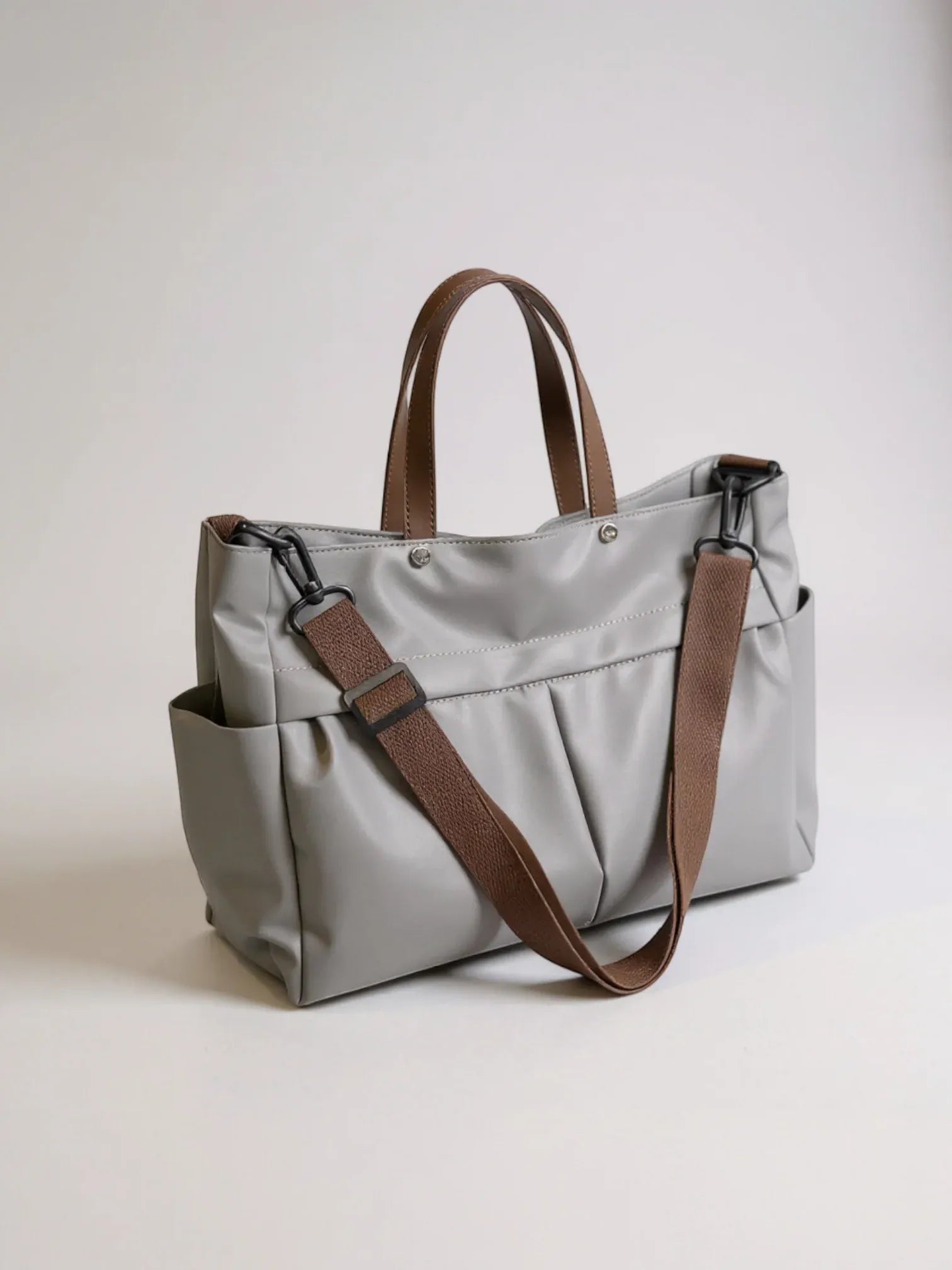 Grand Sac de Cours Cabas Gris