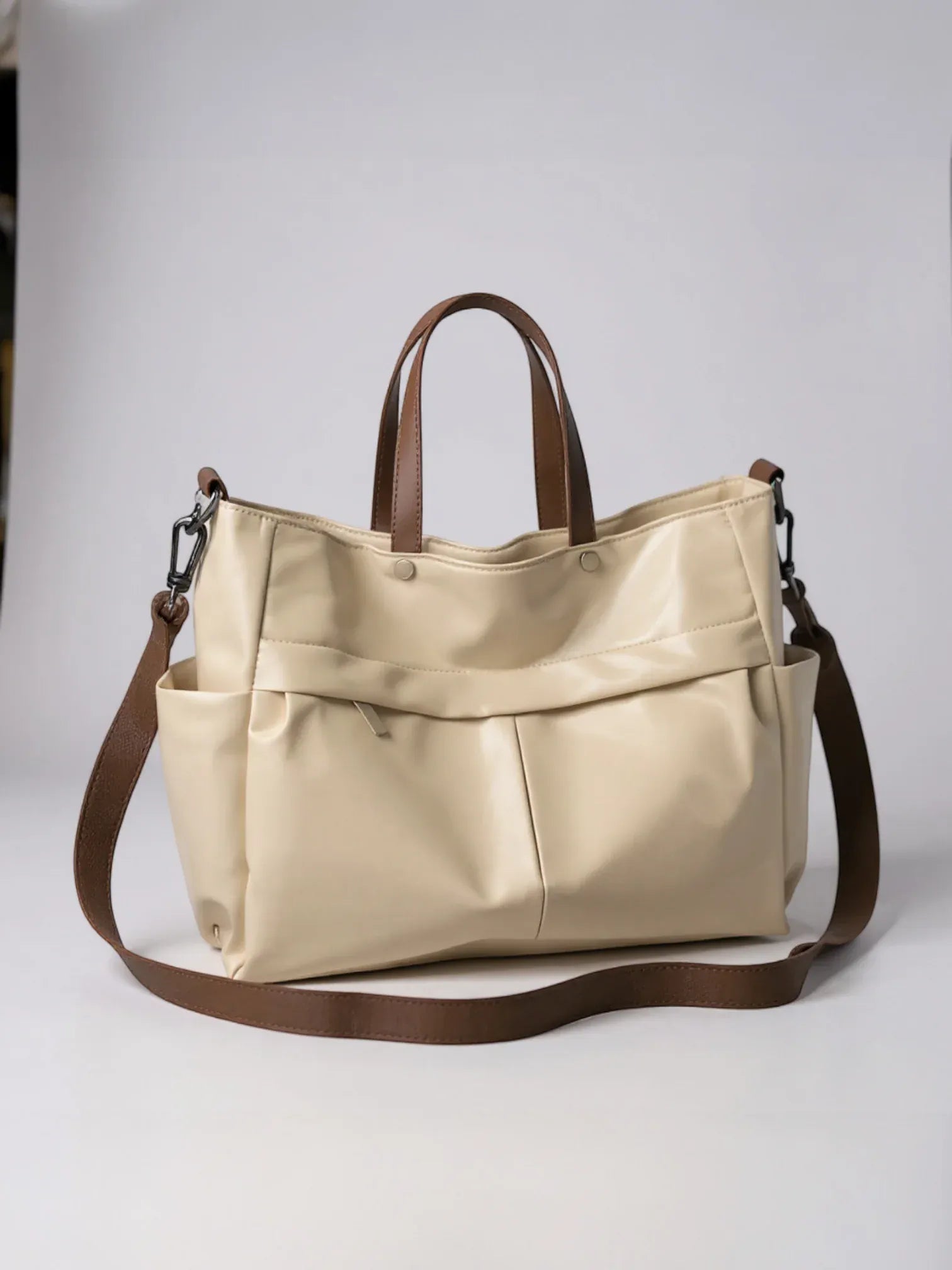 Grand Sac de Cours Cabas Beige
