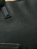 Grand tote bag de cours en cuir Noir