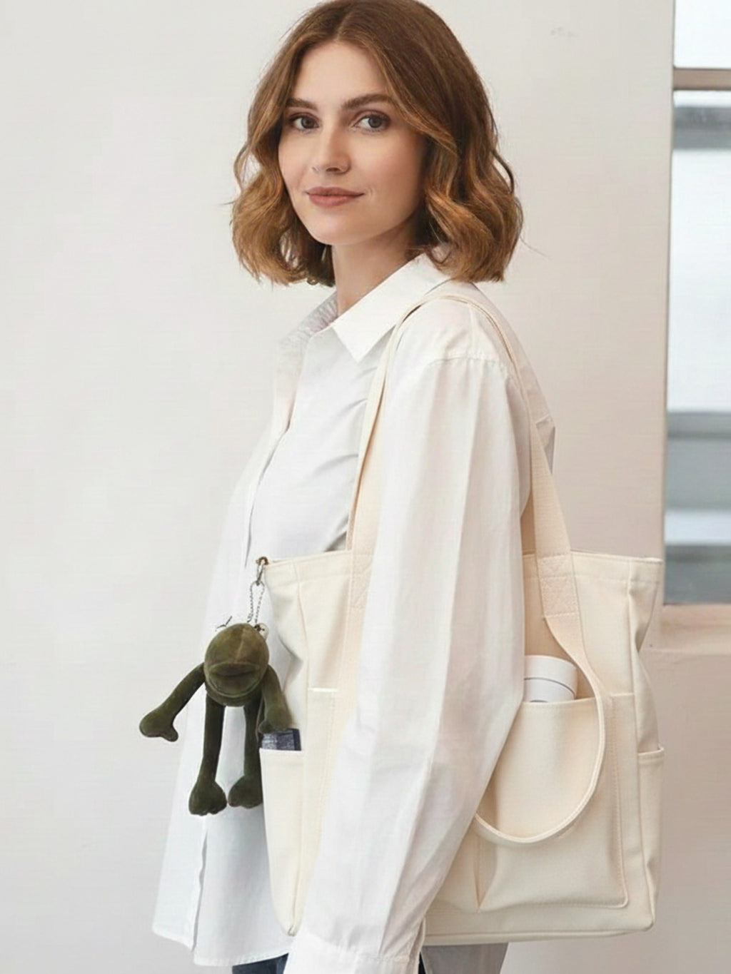 Sac de Cours en Toile avec sa Grenouille