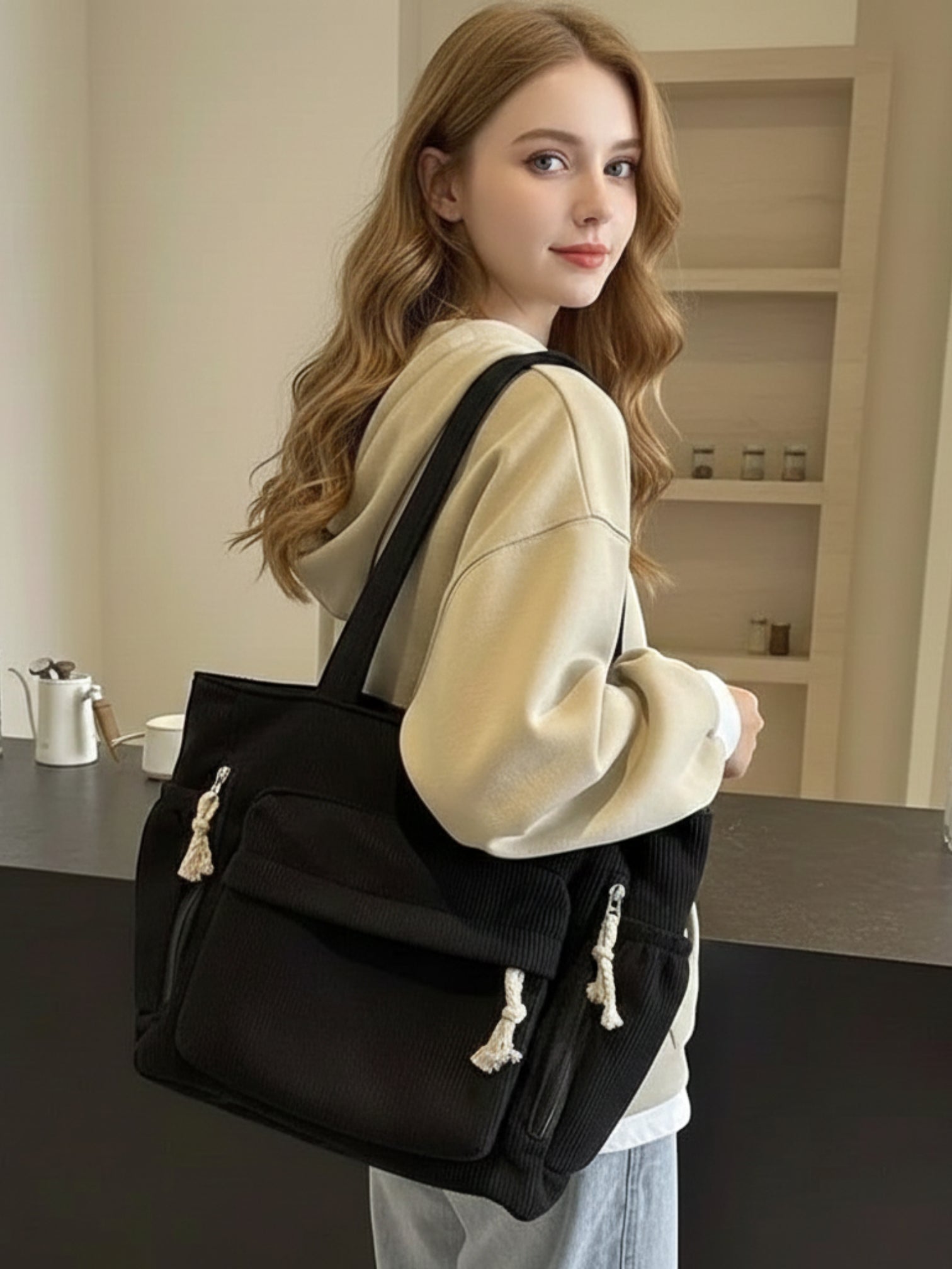 Sac de Cours Design en Velours