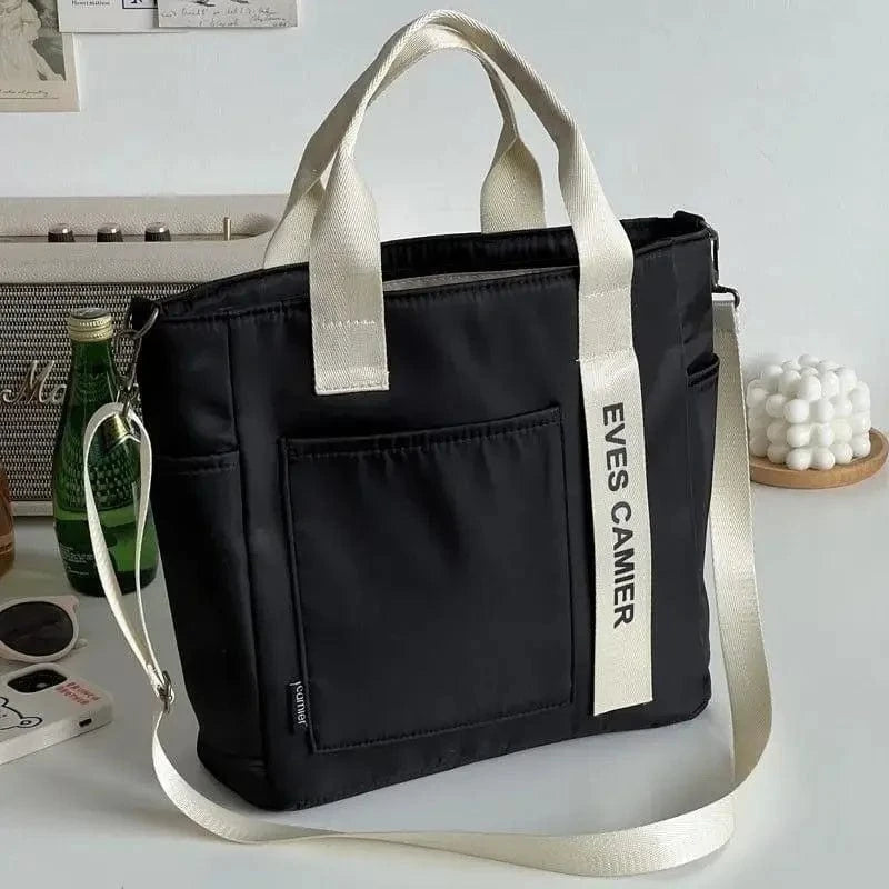 Petit Sac a Main de Cours en Toile Noir