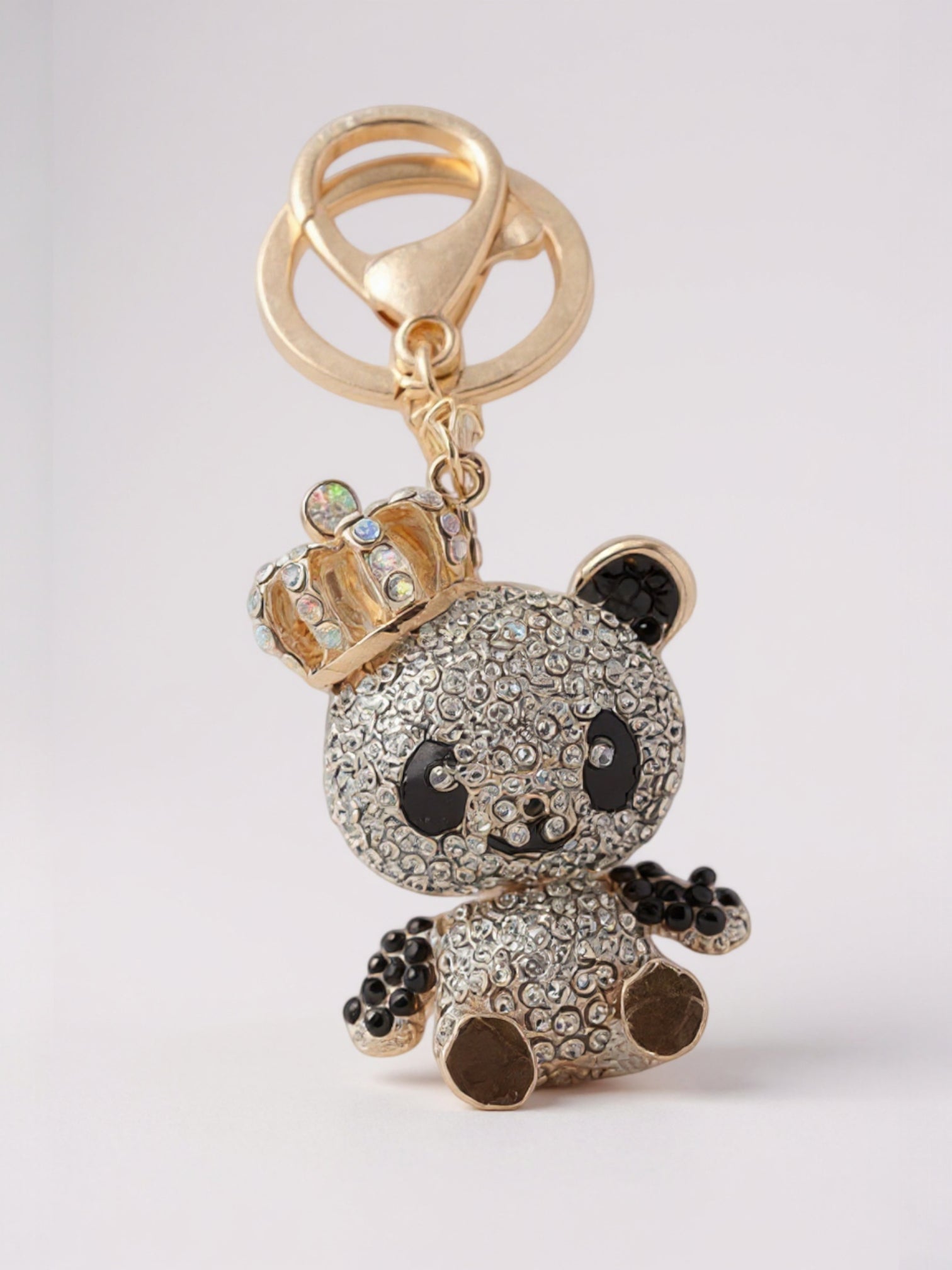 Bijou de Sac Strass Panda avec Couronne