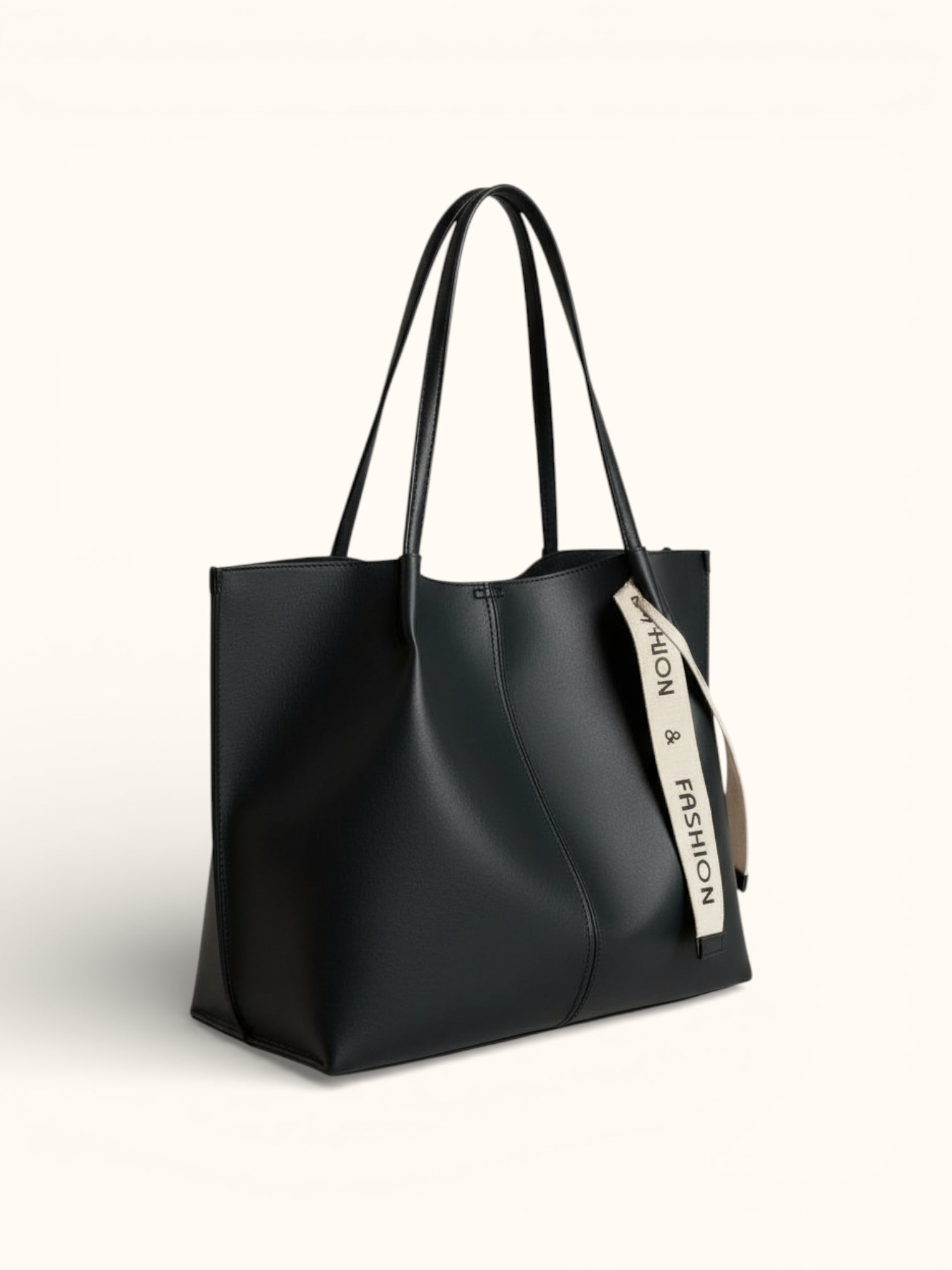 Sac de Cours Cuir Vegan Noir Souple