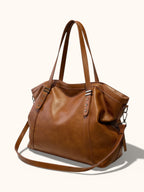Sac de Cours Vintage en Simili Cuir Marron