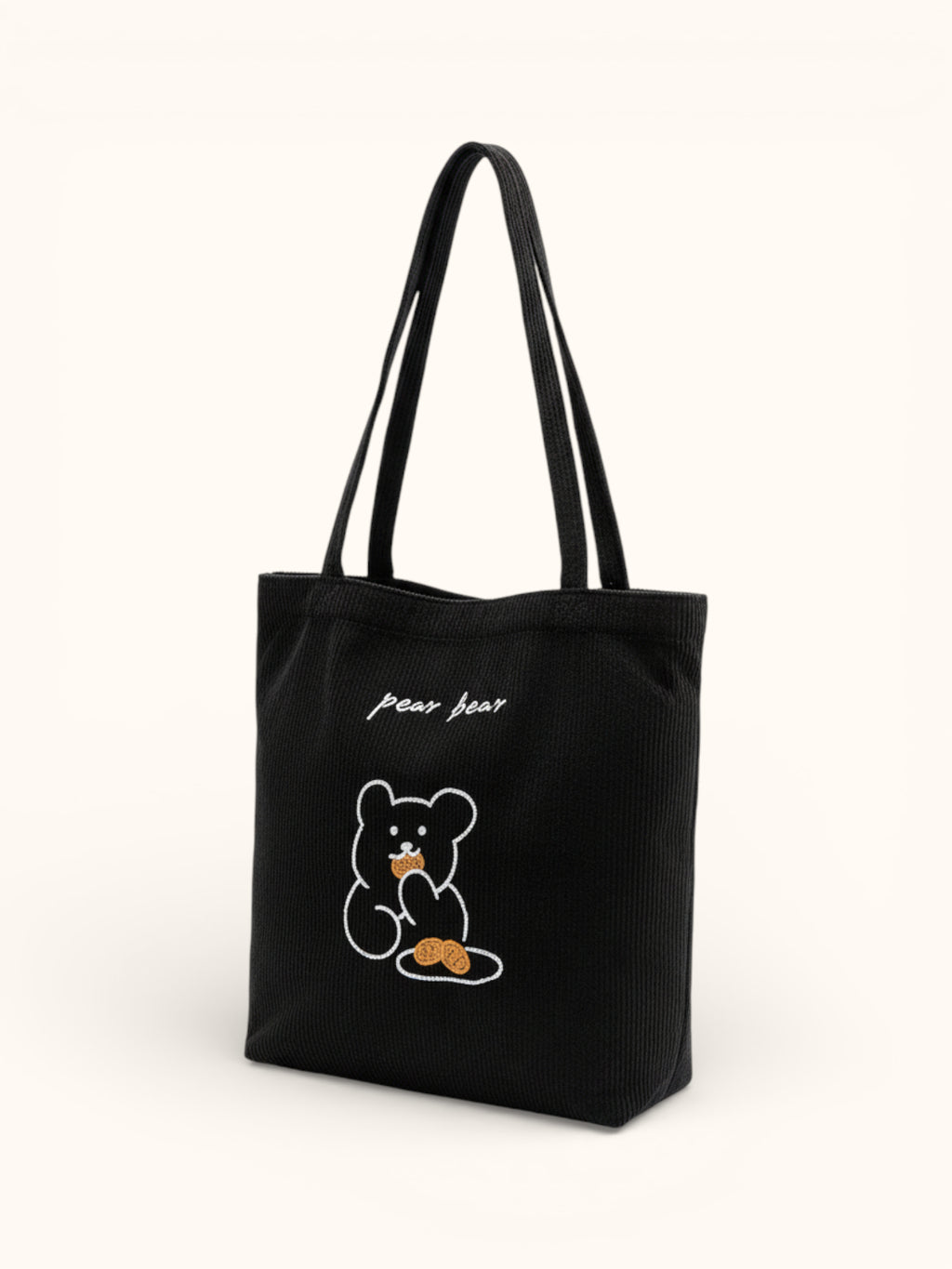 Tote Bag de Cours Ourson en Velours
