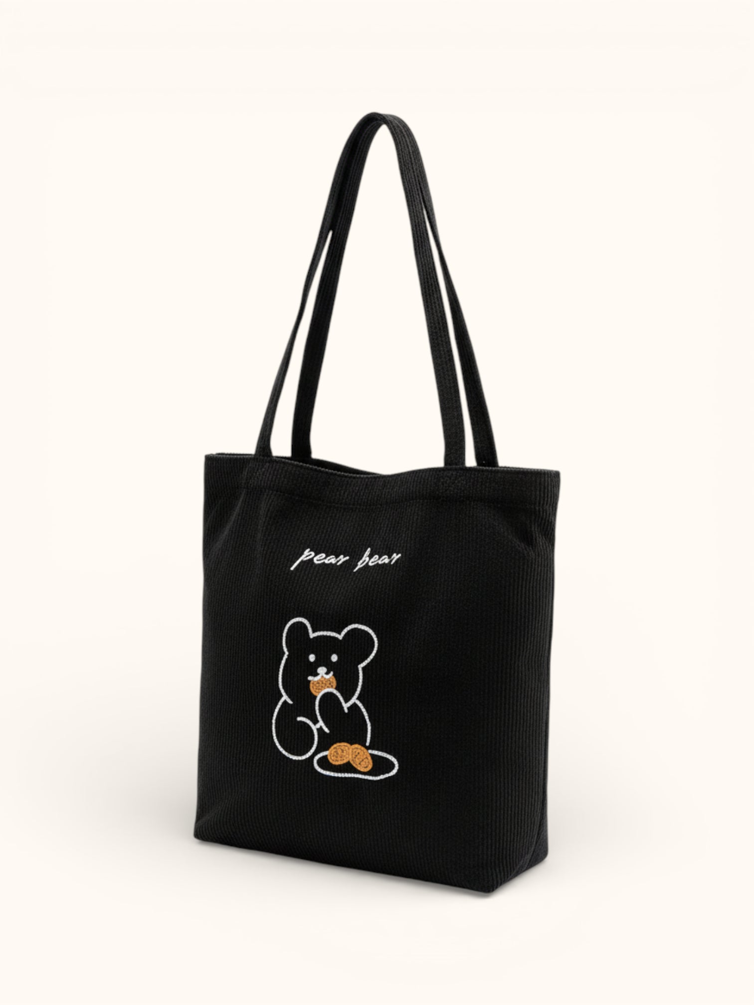 Tote Bag de Cours Ourson en Velours