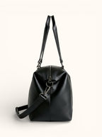 Sac de Cours Vintage Simili Cuir Noir