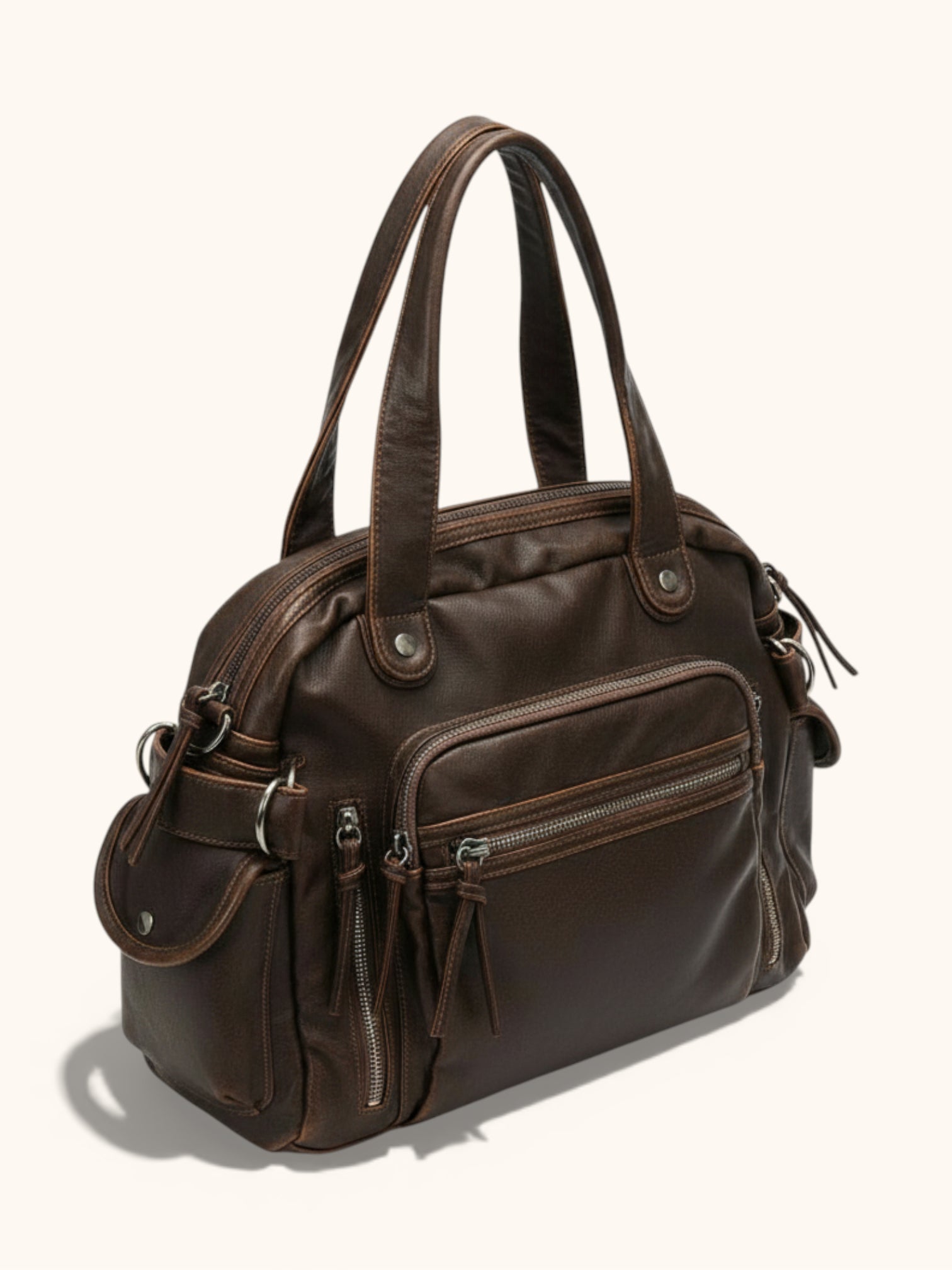 Sac Bandoulière de Cours en Simili Vintage