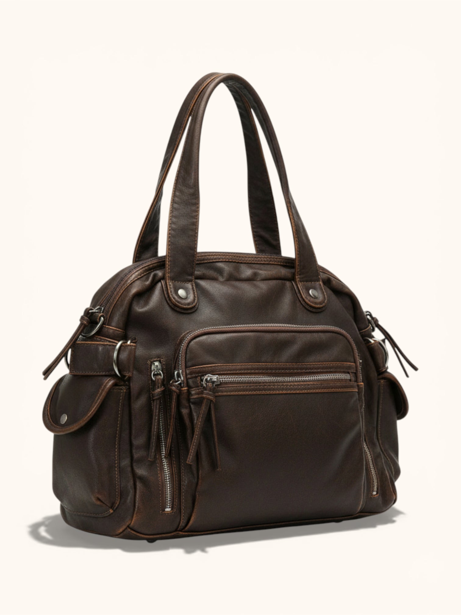 Sac Bandoulière de Cours en Simili Vintage