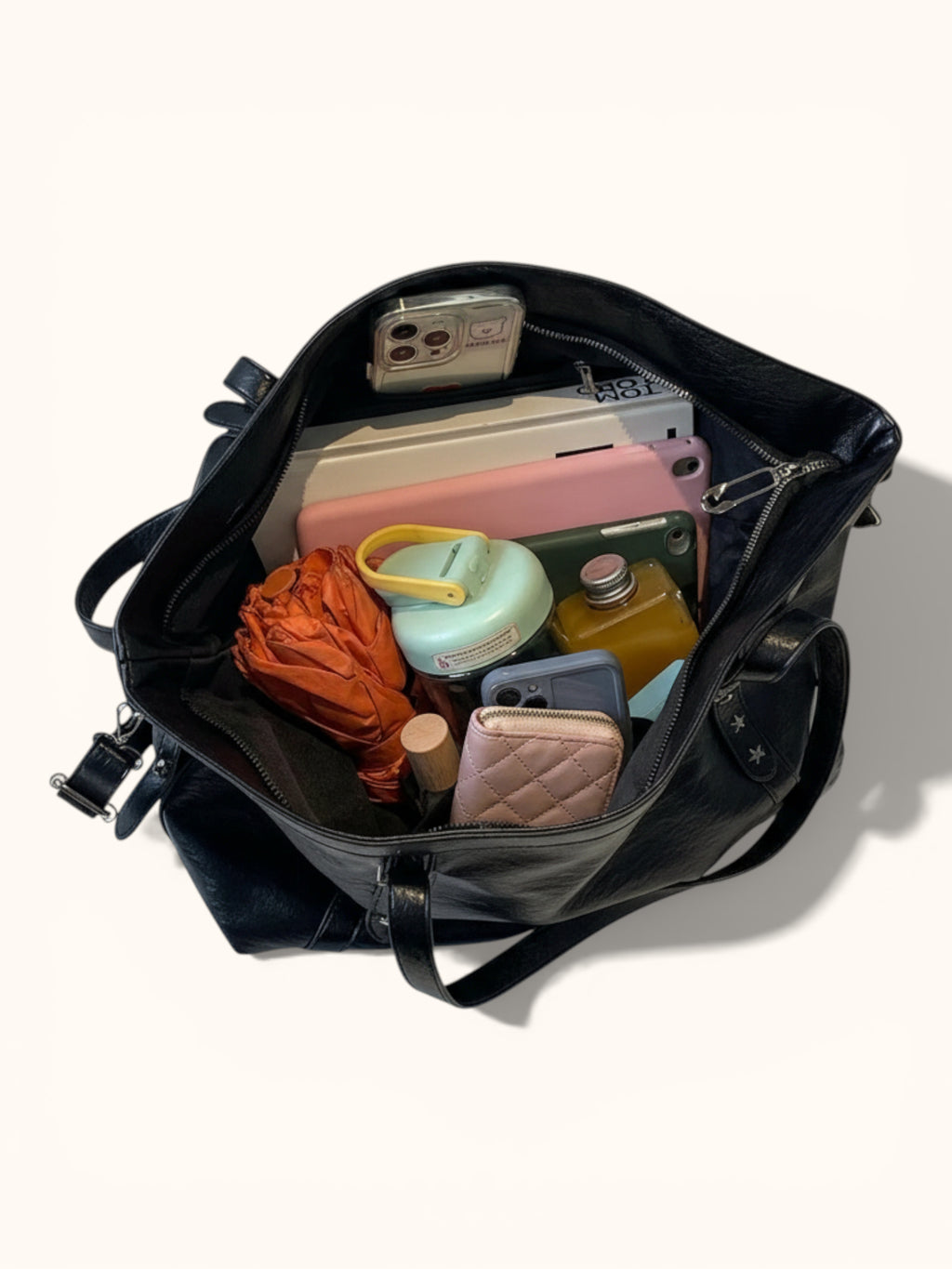 Sac de Cours Vintage en Simili Cuir Marron