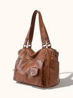 Sac de Cours Cuir Vegan Marron