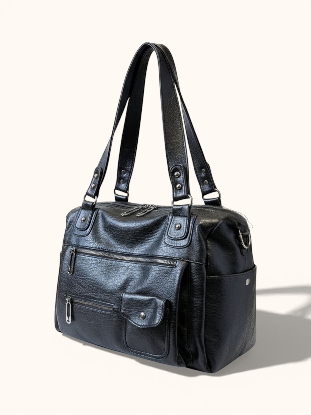 Sac de Cours Cuir Vegan Marron