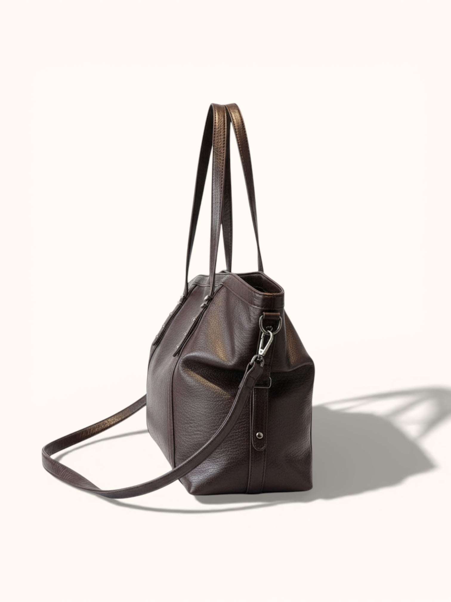 Sac de Cours Vintage en Simili Cuir Marron