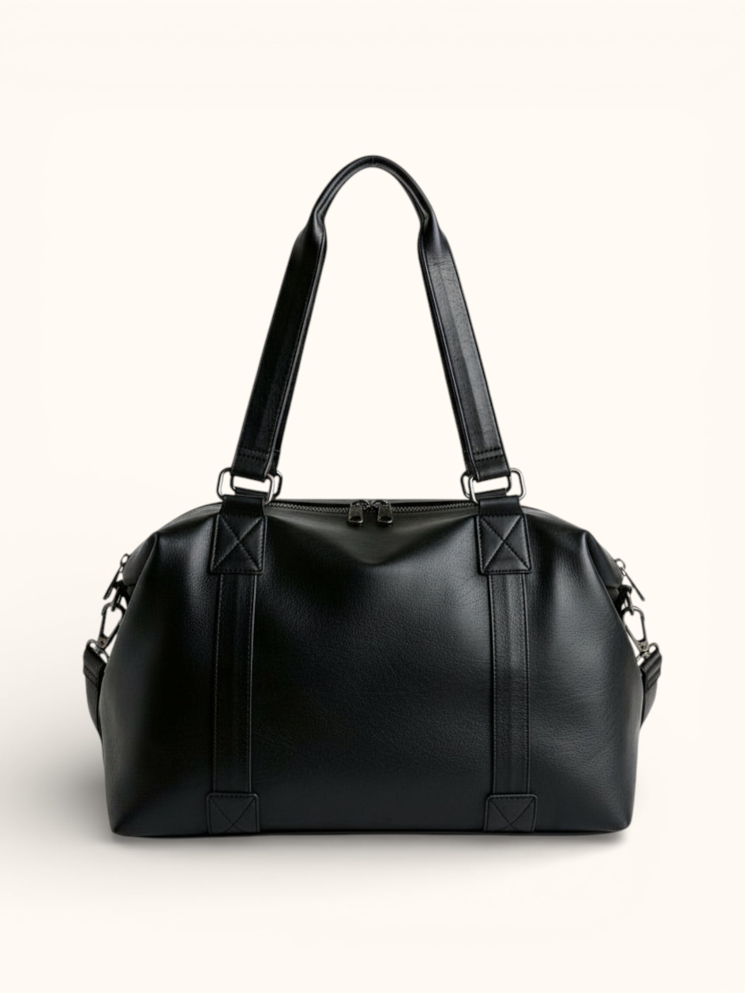 Sac de Cours Vintage Simili Cuir Noir
