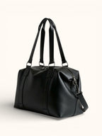 Sac de Cours Vintage Simili Cuir Noir
