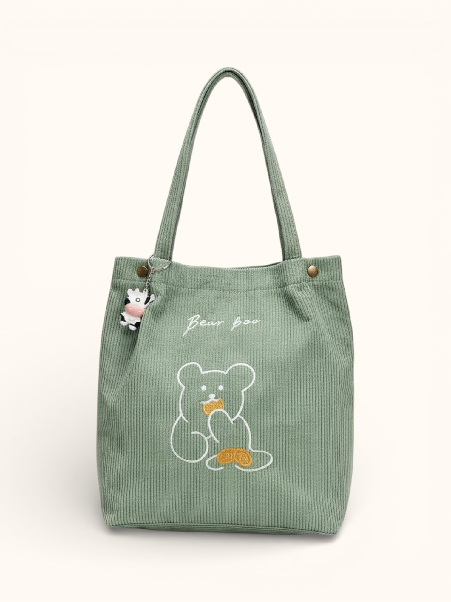 Tote Bag de Cours Ourson en Velours