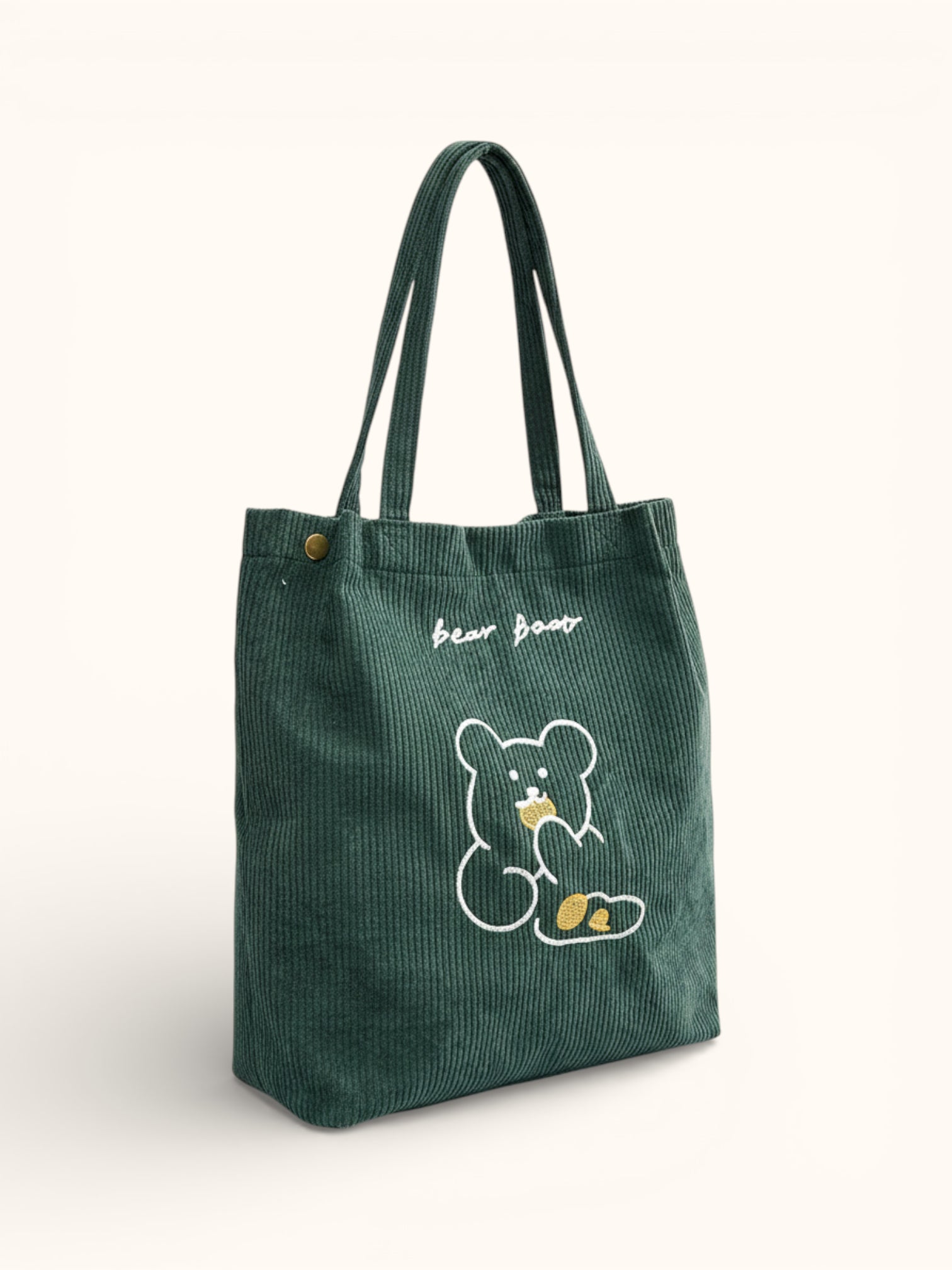 Tote Bag de Cours Ourson en Velours