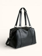 Sac de Cours Vintage Simili Cuir Noir
