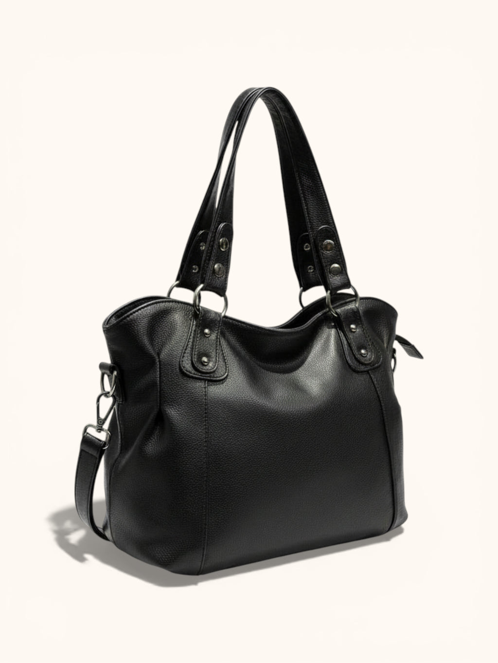 Cabas de Cours en Vegan Cuir Noir