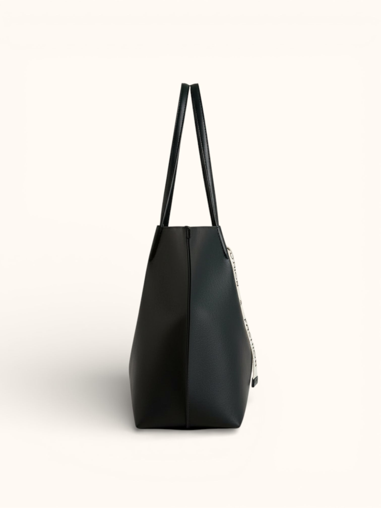 Sac de Cours Cuir Vegan Noir Souple