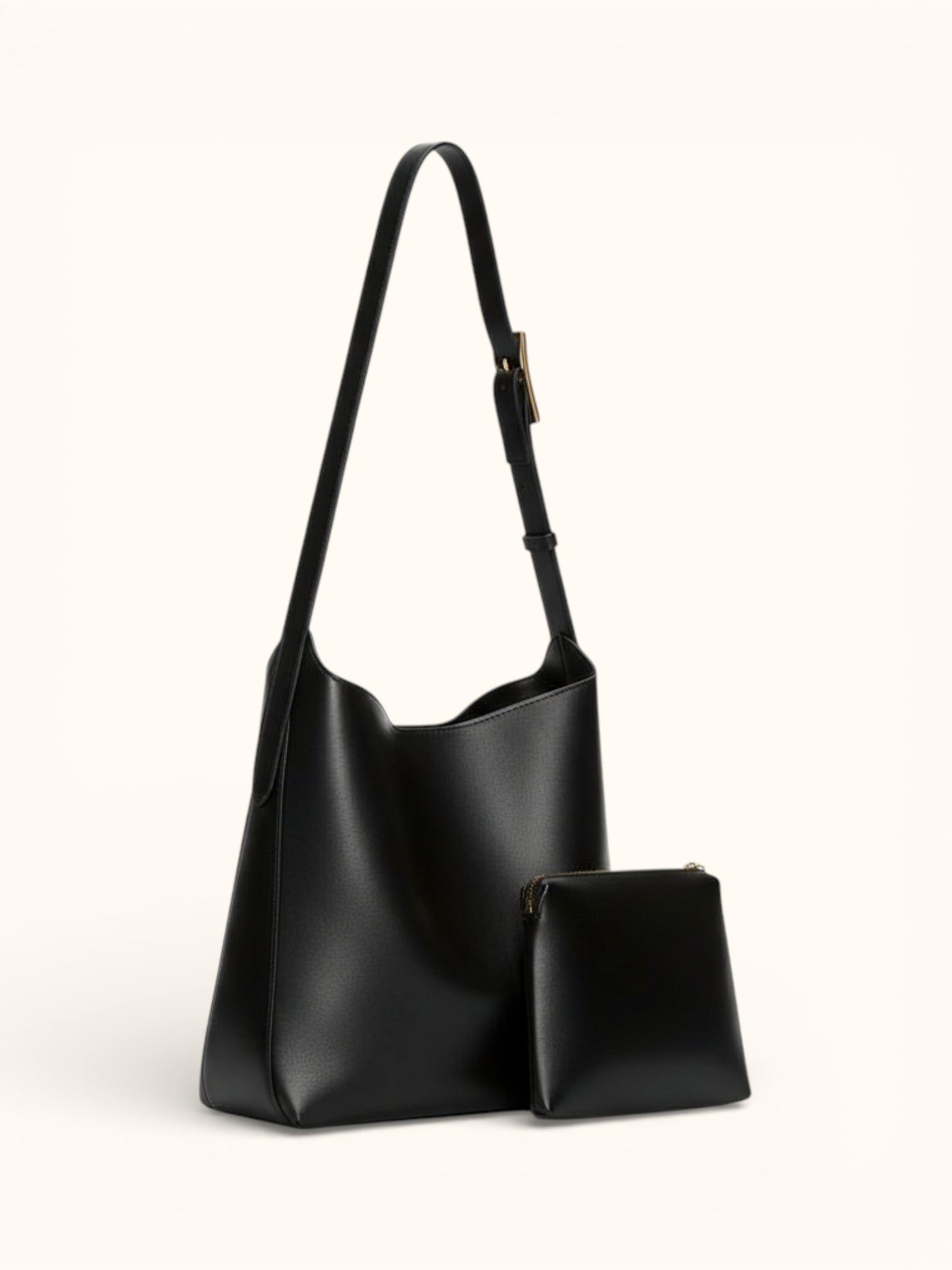 Sac de Cours Simili Cuir et sa pochette