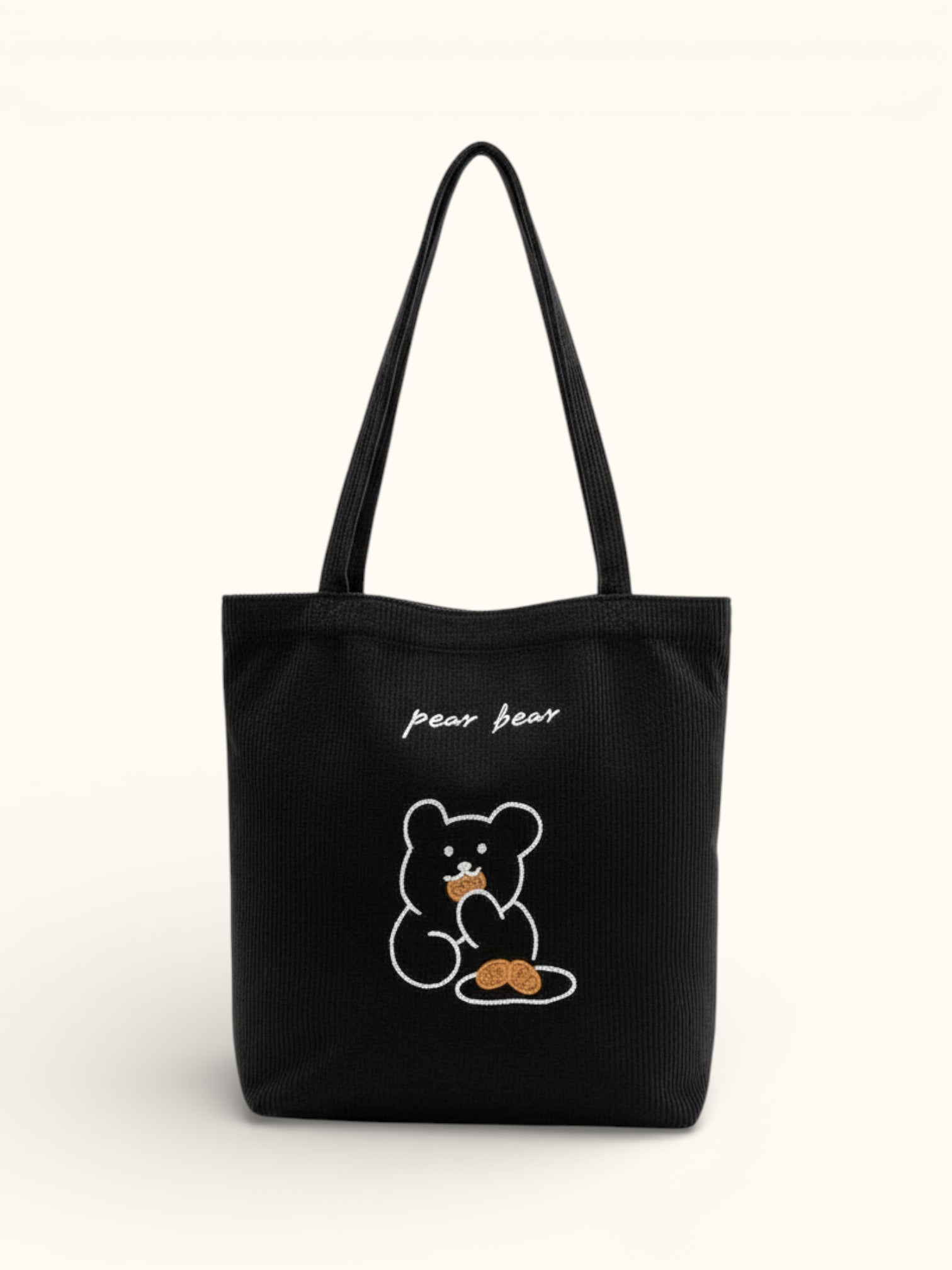 Tote Bag de Cours Ourson en Velours