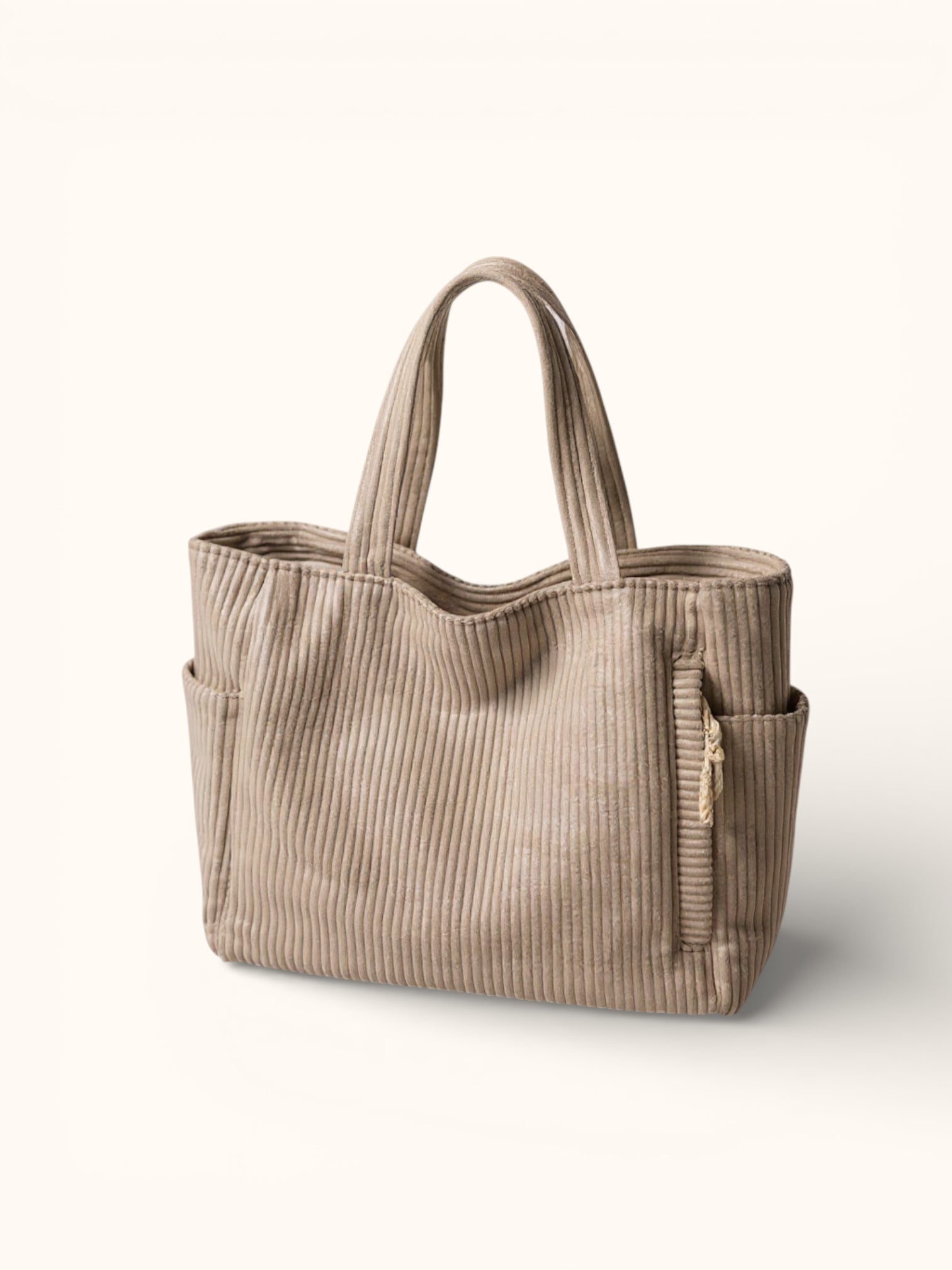 Sac cabas velours côtelé épaisse